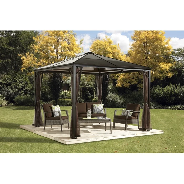 Sumatra Promo 10 Ft. W x 10 Ft. D Metal Patio Gazebo