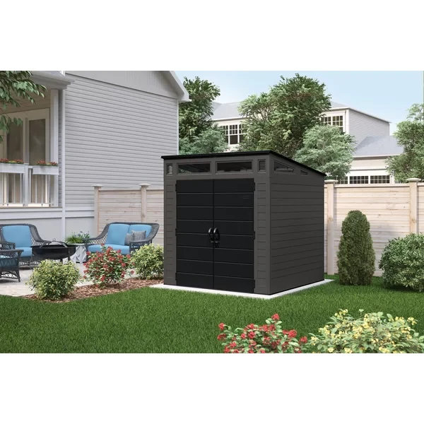 Suncast Modernist 7 ft. W x 7 ft. D Resin Storage Shed