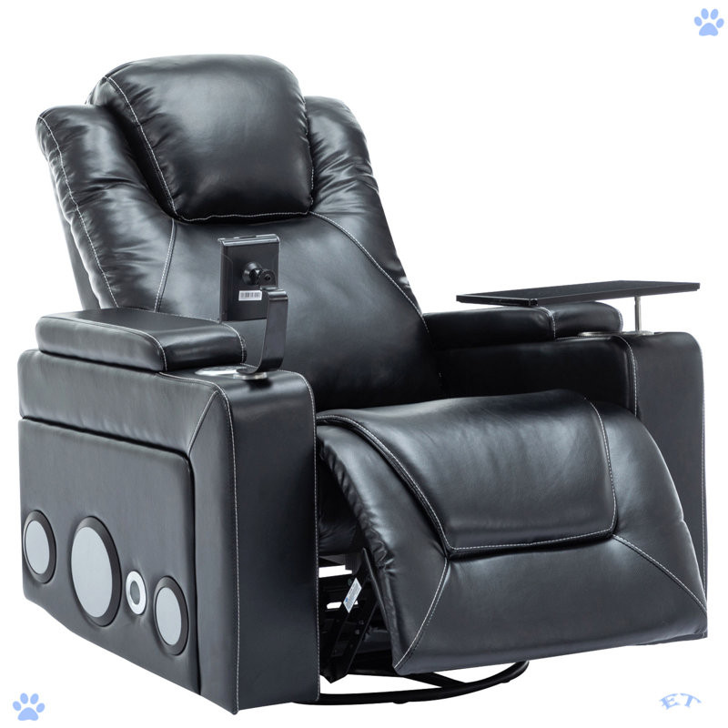 Power Recliner Individual Seat Home Theater Recliner With Surround Sound,Cup Holder,Removable Tray Table,Hidden Arm Storage For Living Room