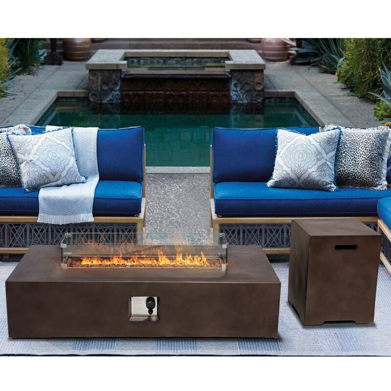 Orsi Concrete Propane Fire Pit Table