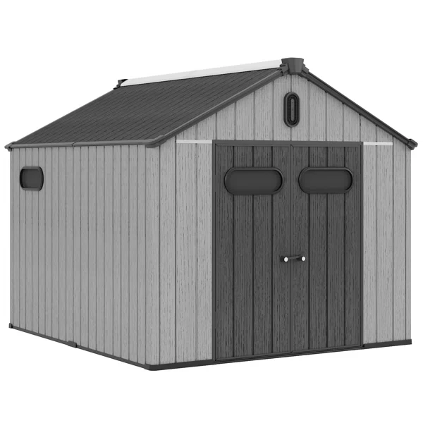 8 ft. W x 10 ft. D Metal Storage Shed