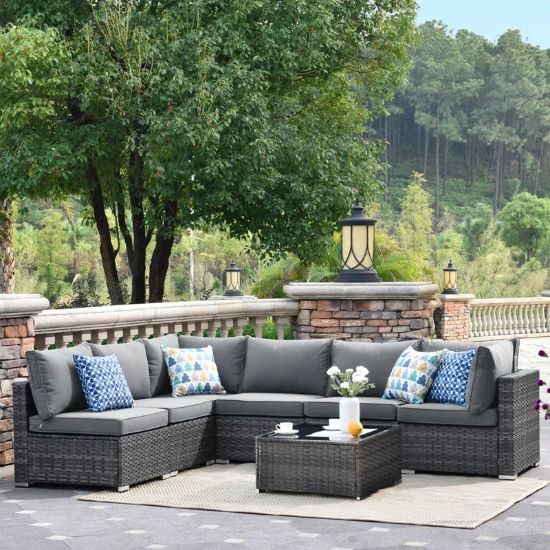 Aliva Rattan Sectional Seating Group