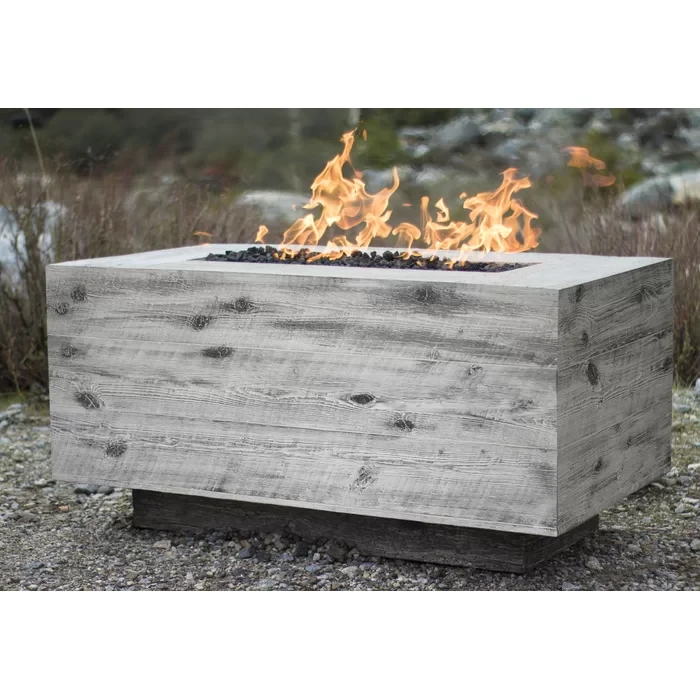 Catalina 24" H x 48" W Concrete Outdoor Fire Pit