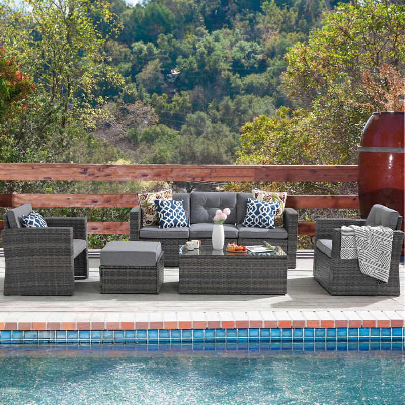 6 - Person Outdoor Seating Group with Cushions