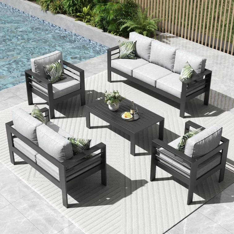 Bivon 5 Piece Sofa Seating Group with Cushions