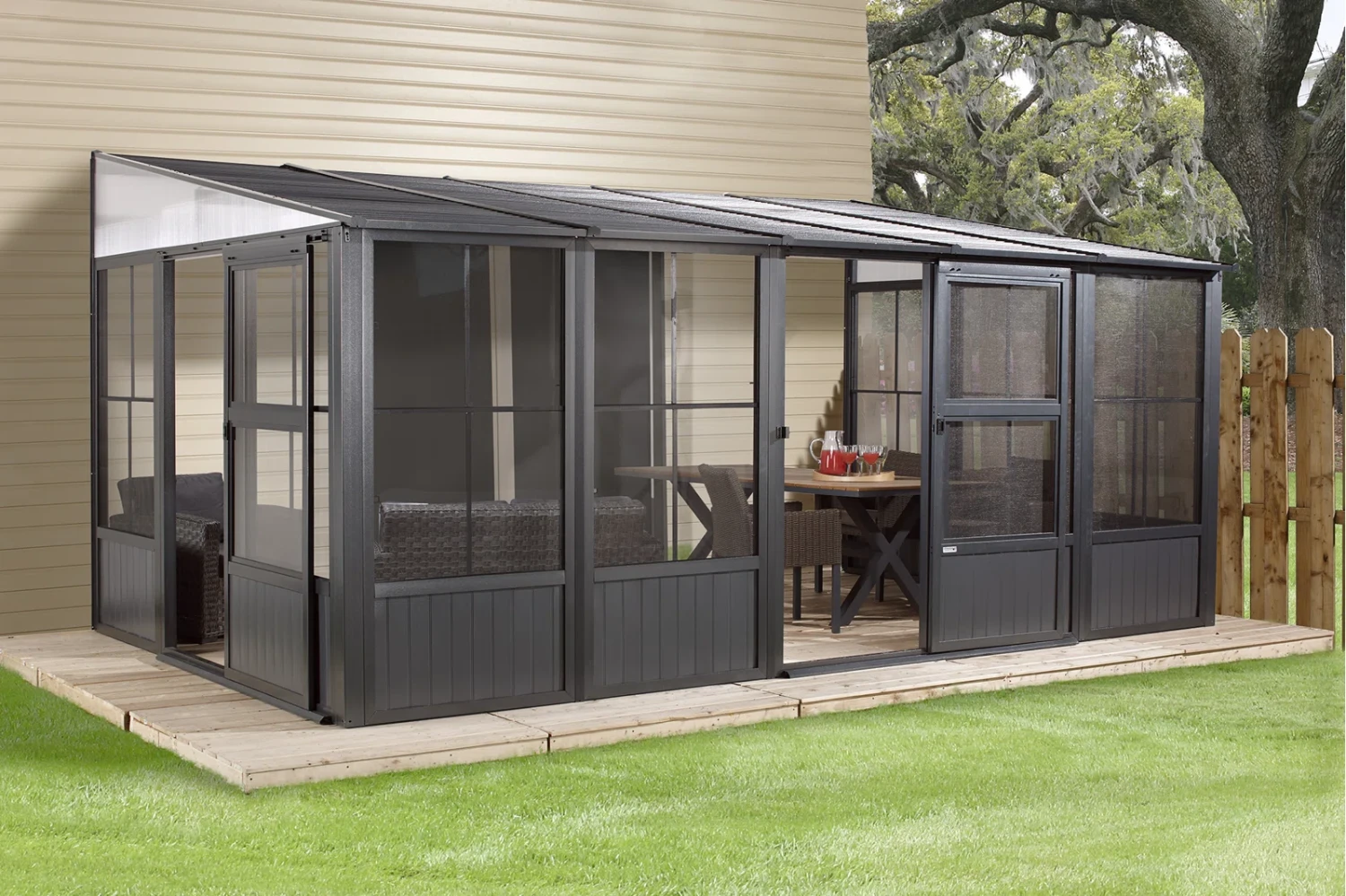 Charleston 13.5 Ft. W x 10 Ft. D Aluminum Patio Gazebo Gazebo