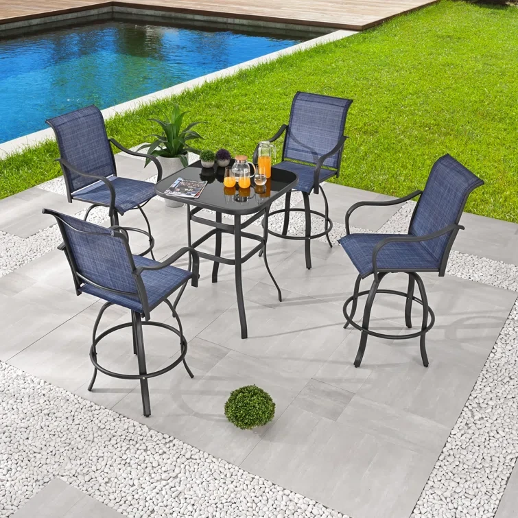 Deveraux Square 4 - Person Bar Height Bistro Dining Set