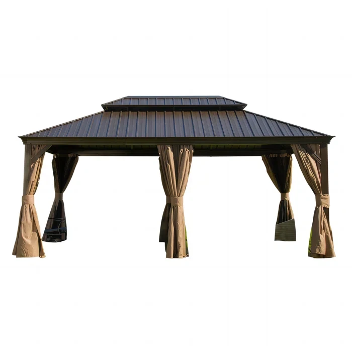 18 Ft. W x 12 Ft. D Metal Patio Gazebo