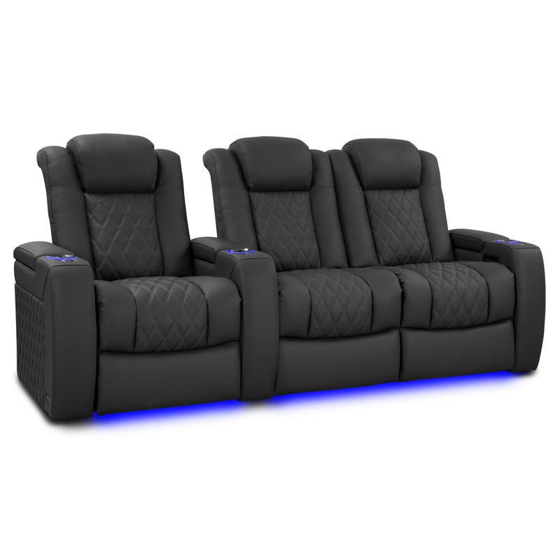 Leather Home Theater Seating with Cup Holder