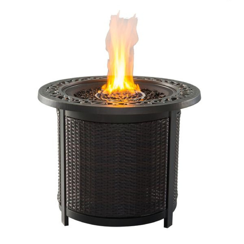 Madigan 25" H x 29.92" W Aluminum Propane Outdoor Fire Pit Table