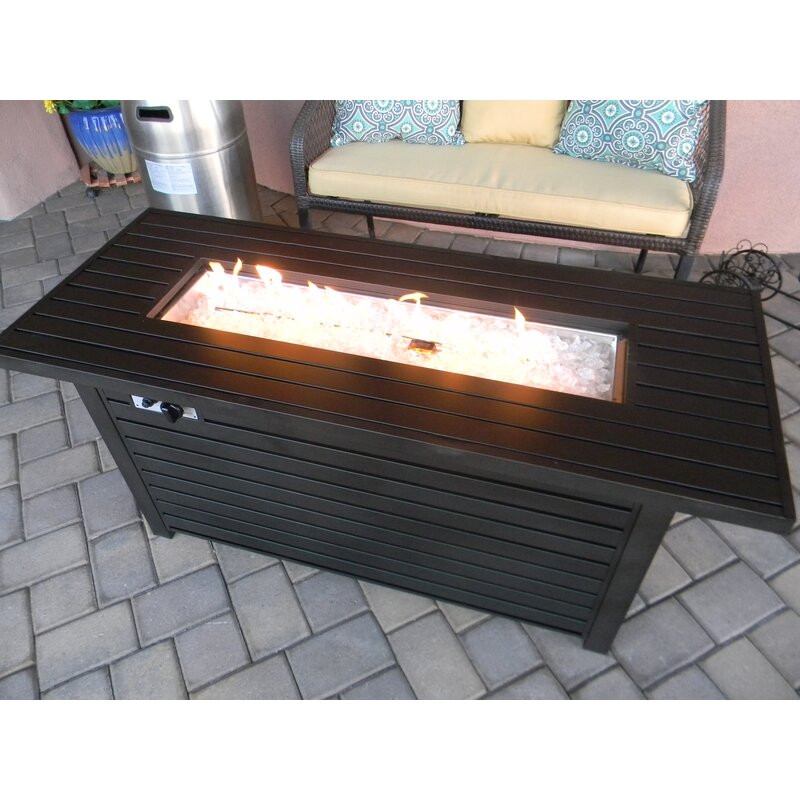 Sink Outdoor Aluminum Propane Fire Pit Table