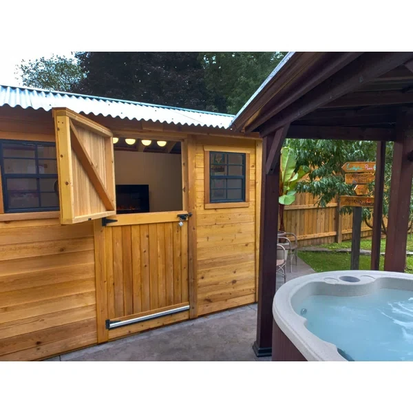 9 ft. W x 6 ft. D Cabana Cedar Wood Garden Shed