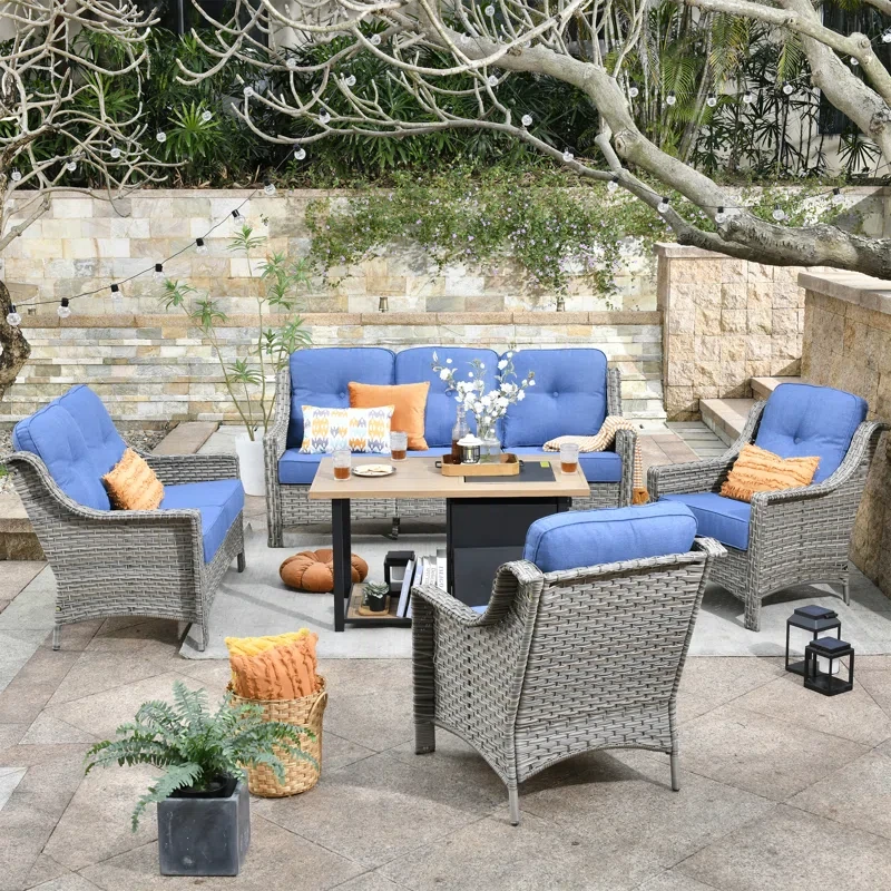 Kremmling 7 - Person Outdoor Seating Group with Cushions