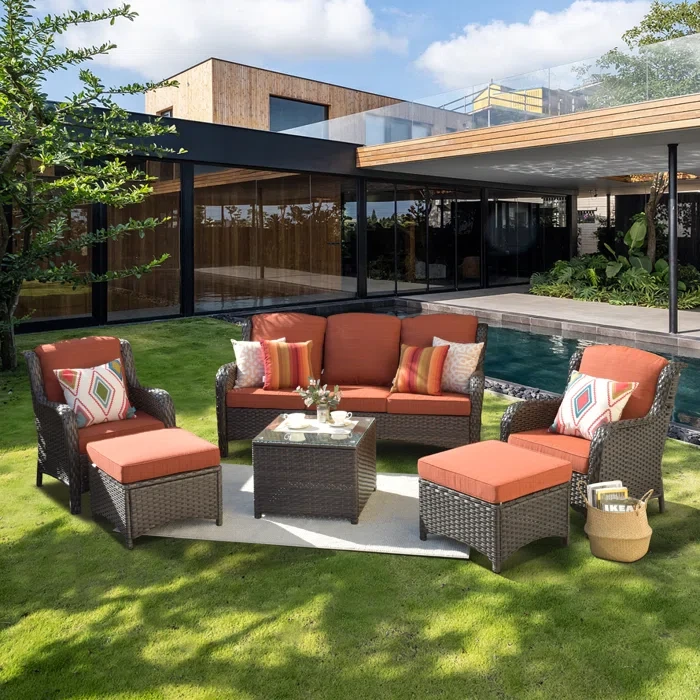 Ilkeston 5 - Person Outdoor Seating Group with Cushions