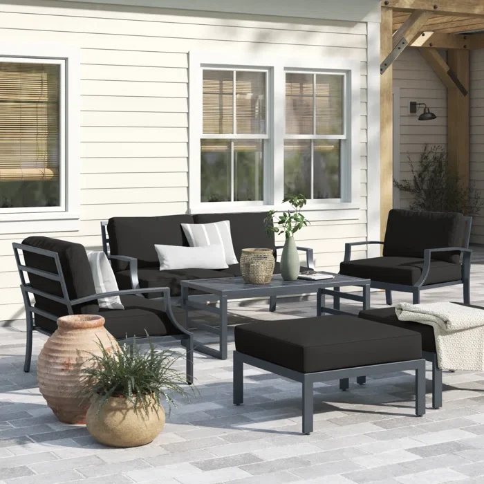 Analyssia 5 - Person Outdoor Seating Group with Cushions