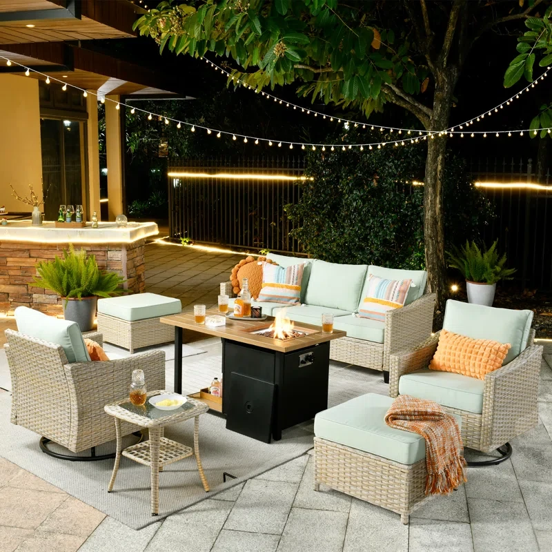 Almenia 6 - Person Outdoor Seating Group with Cushions