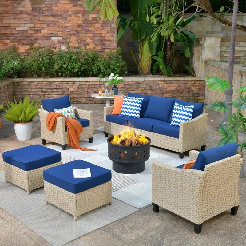 Kysen 5 - Person Outdoor Seating Group with Cushions