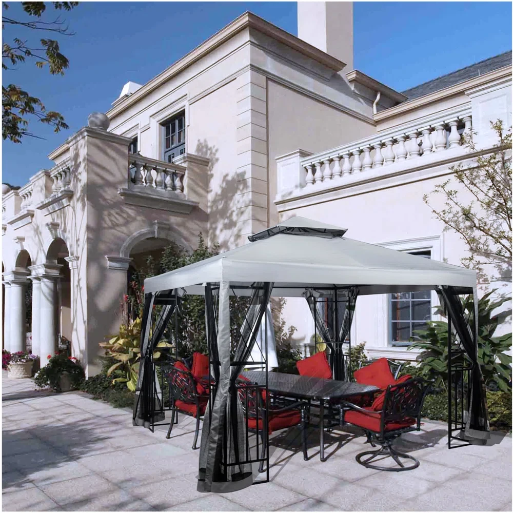 10 Ft. W x 10 Ft. D Steel Patio Gazebo