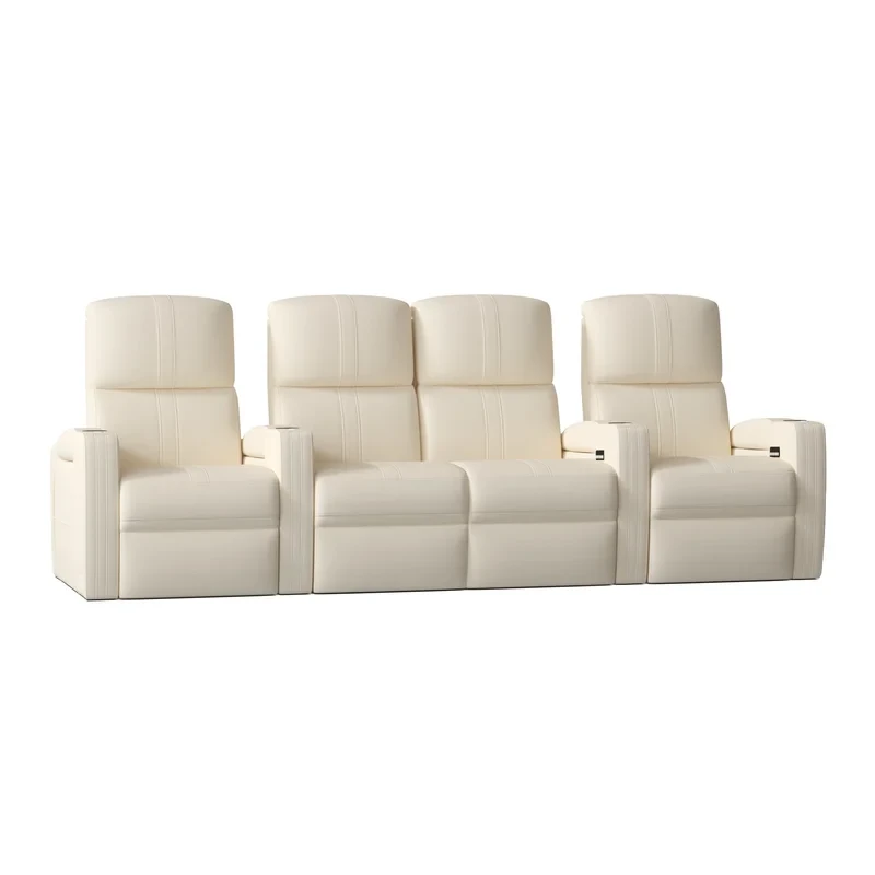 Flash HR Series Upholstered Power Reclining Home Theater Seating with Cup Holder