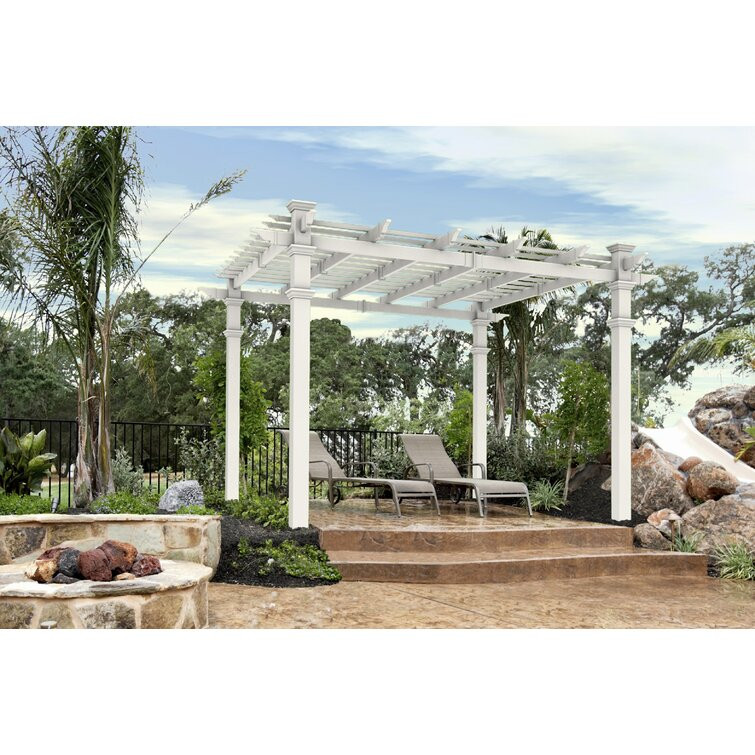 Copiague 16 Ft. W x 12 Ft. D Vinyl Pergola