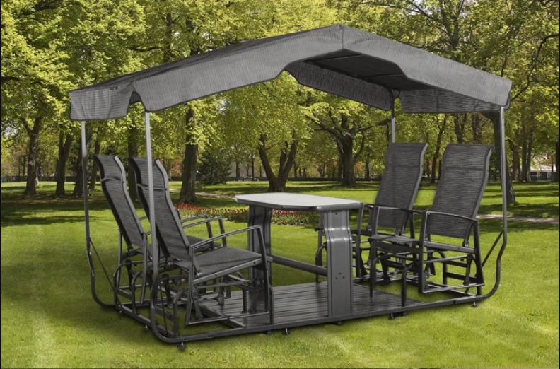 8.75 Ft. W x 4.5 Ft. D Aluminum Patio Gazebo