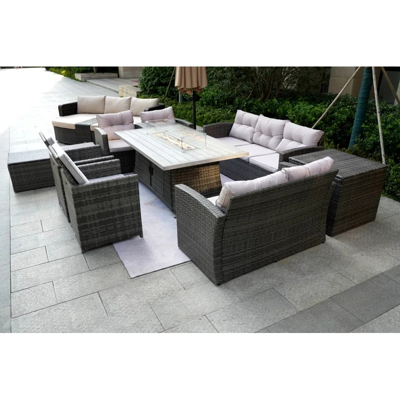 Alseepa 14 - Person Outdoor Seating Group with Cushions