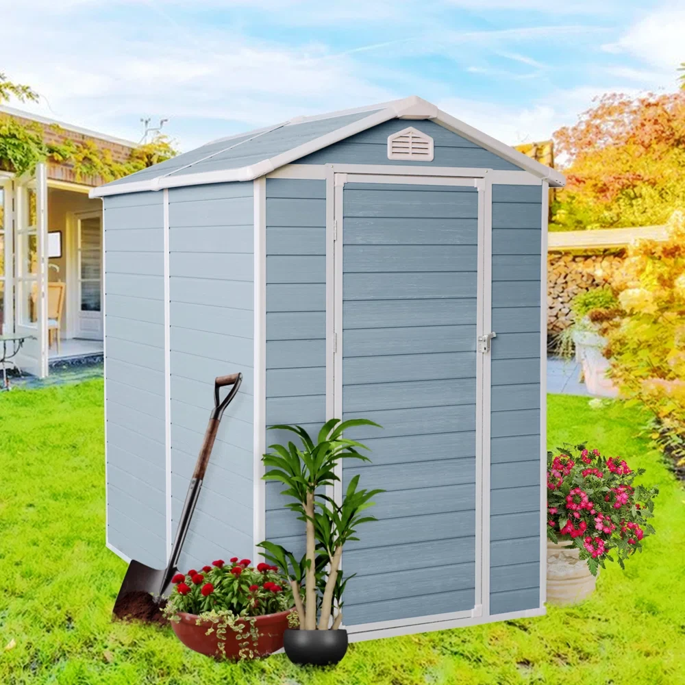 4 ft. W x 6 ft. D Plastic Storage Shed