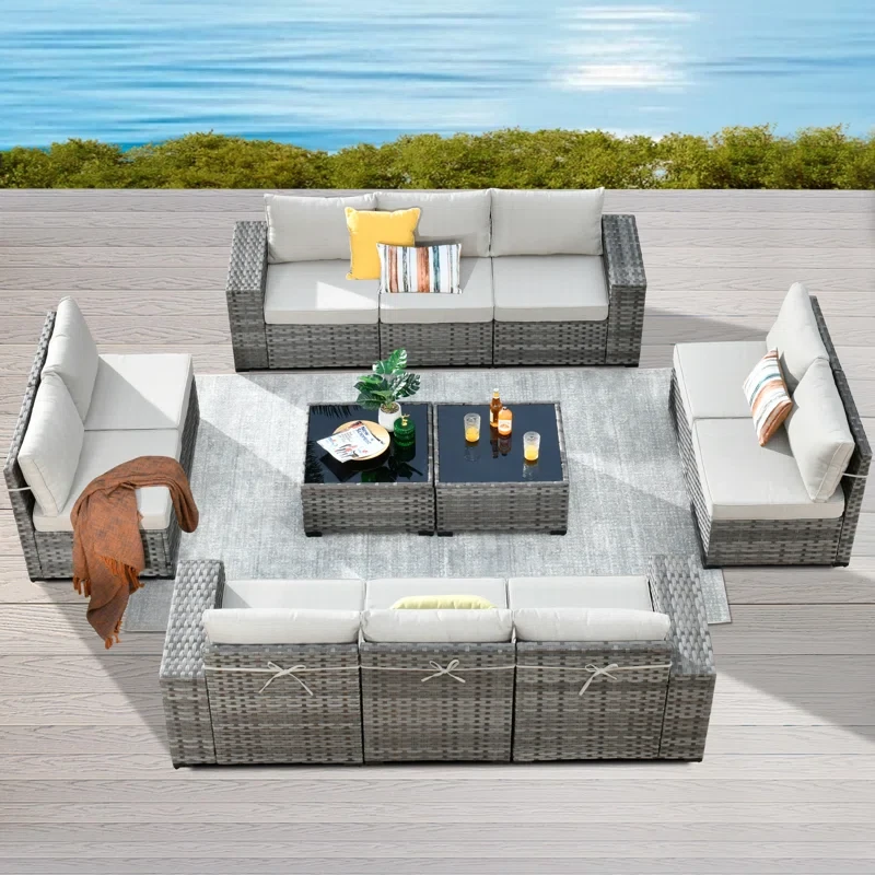 Demaurie 10 - Person Outdoor Seating Group with Cushions