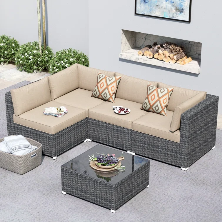 4 - Person Outdoor Seating Group with Cushions