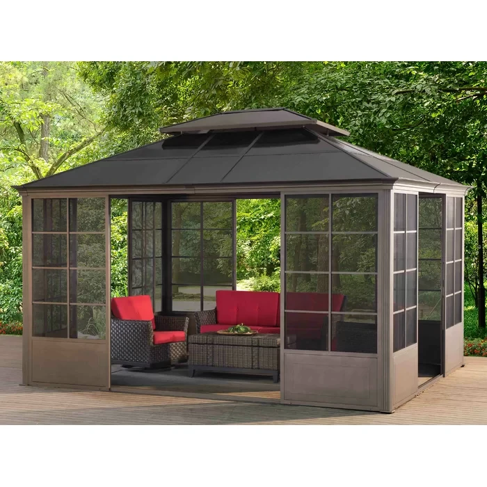 Flora 14 Ft. W x 12 Ft. D Metal Patio Gazebo