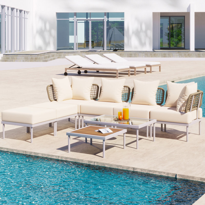 Evva 6 - Person Outdoor Seating Group with Cushions