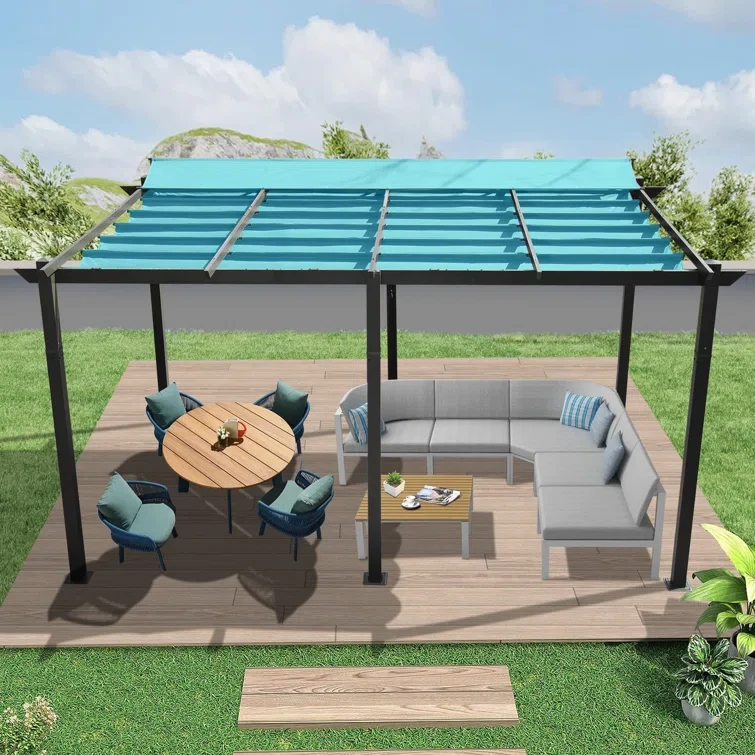 11 X 16 FT Outdoor Living Outdoor Retractable Pergola