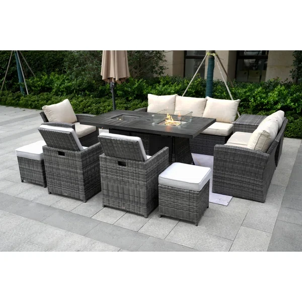 Artherine 10 - Person Outdoor Seating Group with Cushions