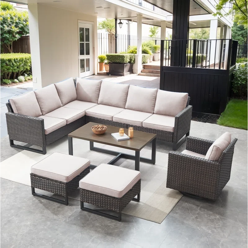 Kahiem 7 Pieces Sectional Group with Cushions