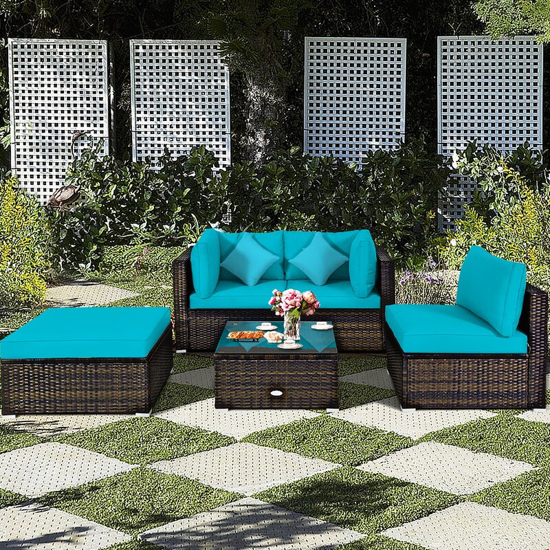 Eckfried 4 - Person Outdoor Seating Group with Cushions