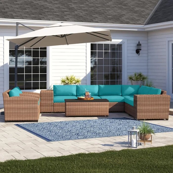 Ambroselli 7 - Person Outdoor Seating Group with Cushions