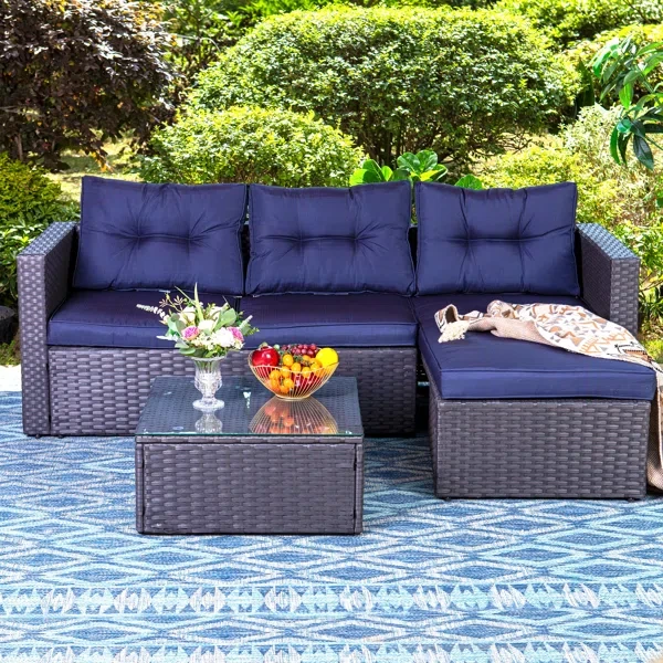 Alyah 4 - Person Outdoor Seating Group with Cushions