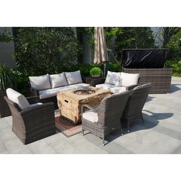 Algird Outdoor Seating Group with Cushions