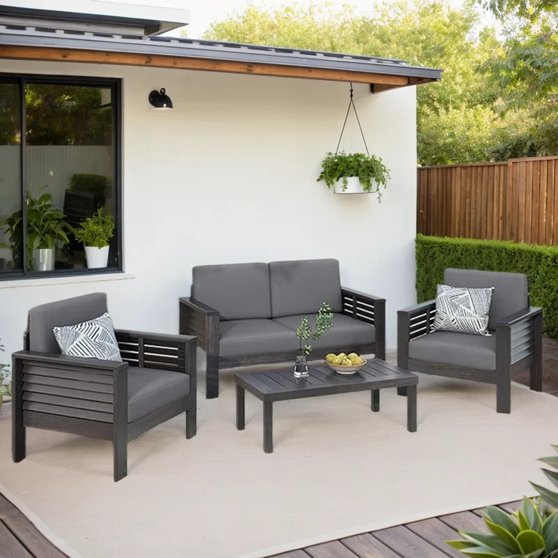 Axie 4 - Person Outdoor Seating Group with Cushions