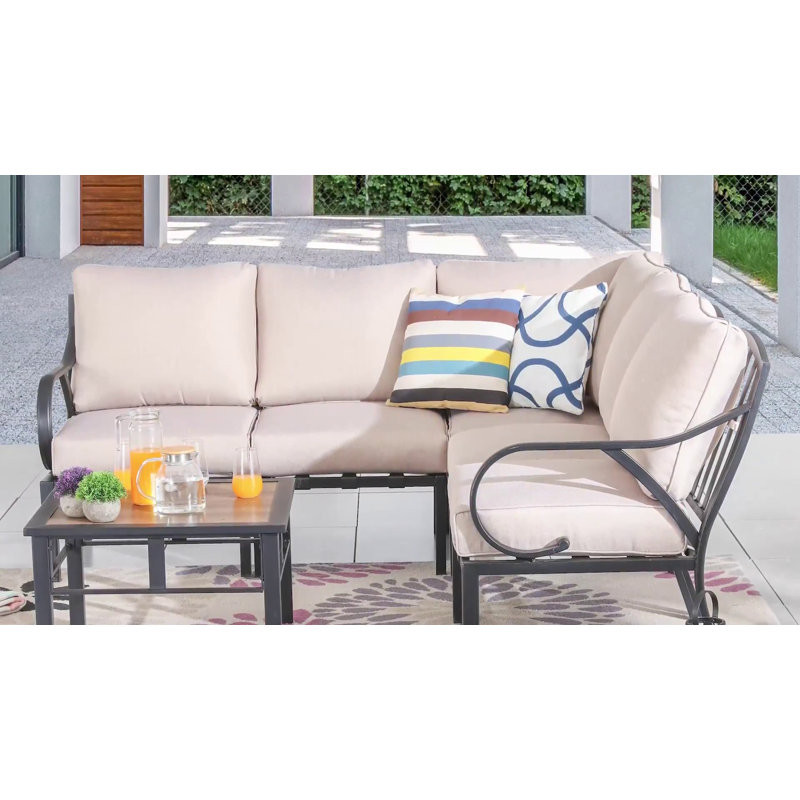 Torpoint 5 - Person Outdoor Seating Group with Cushions  with Ottoman