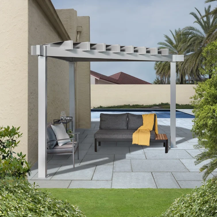 Sojag Lima Grey 10 x 10 ft. Rustproof Aluminum Frame Pergola