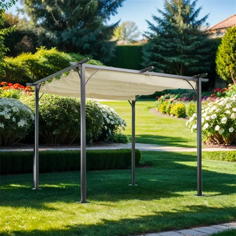 10 Ft. W x 10 Ft. D Steel Pergola