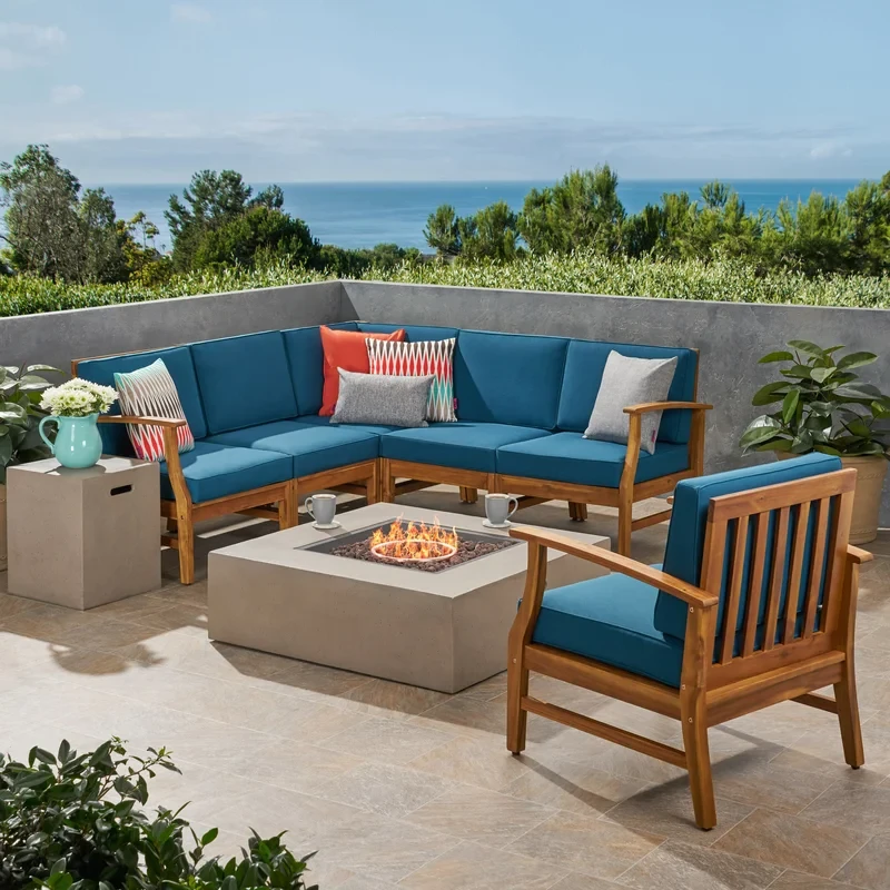 Ivanka 6 - Person Outdoor Seating Group with Cushions