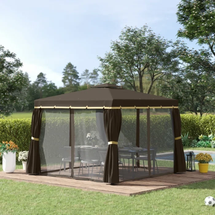 10 Ft. W x 10 Ft. D Aluminum Patio Gazebo