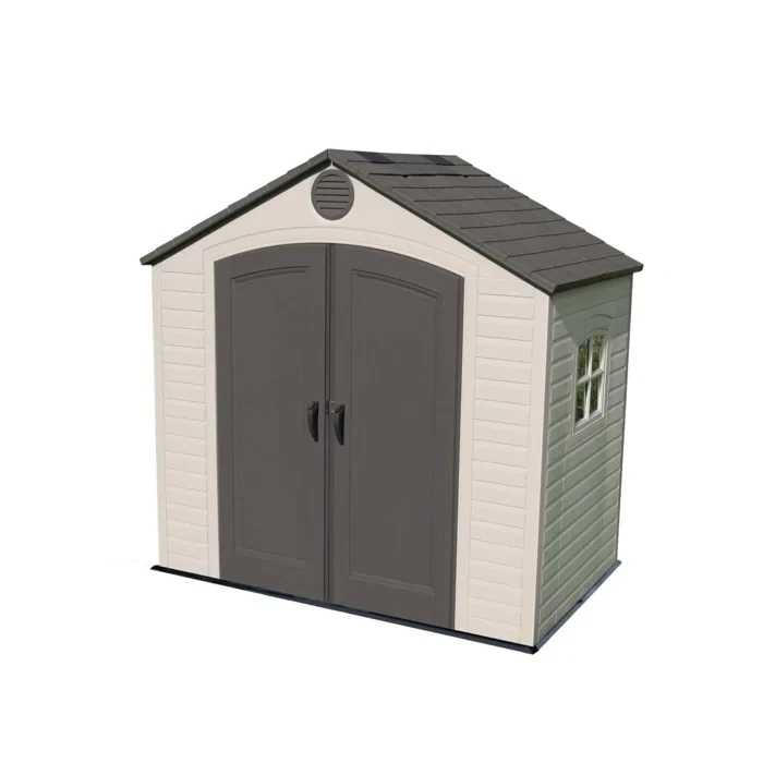 Lifetime 8 Ft. x 5 Ft. High-Density Polyethylene (Plastic) Outdoor Storage Shed with Steel-Reinforced Construction