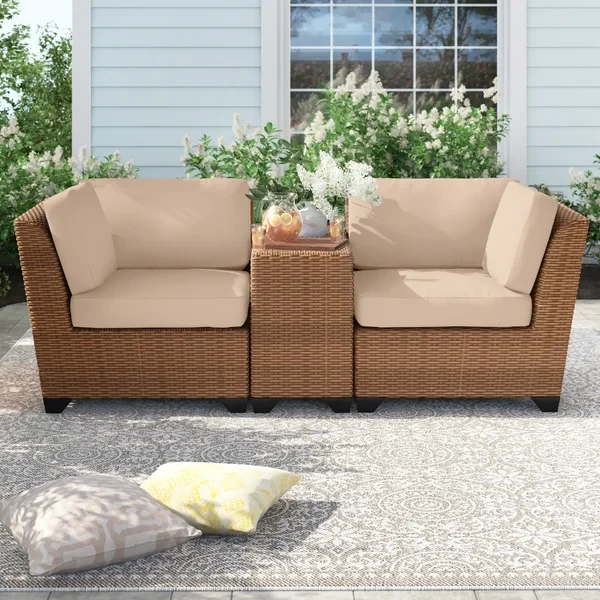 Ambroselli 2 - Person Outdoor Seating Group with Cushions