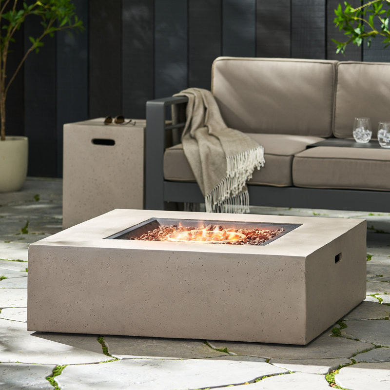 Fen 12" H x 39" W Propane Outdoor Fire Pit Table