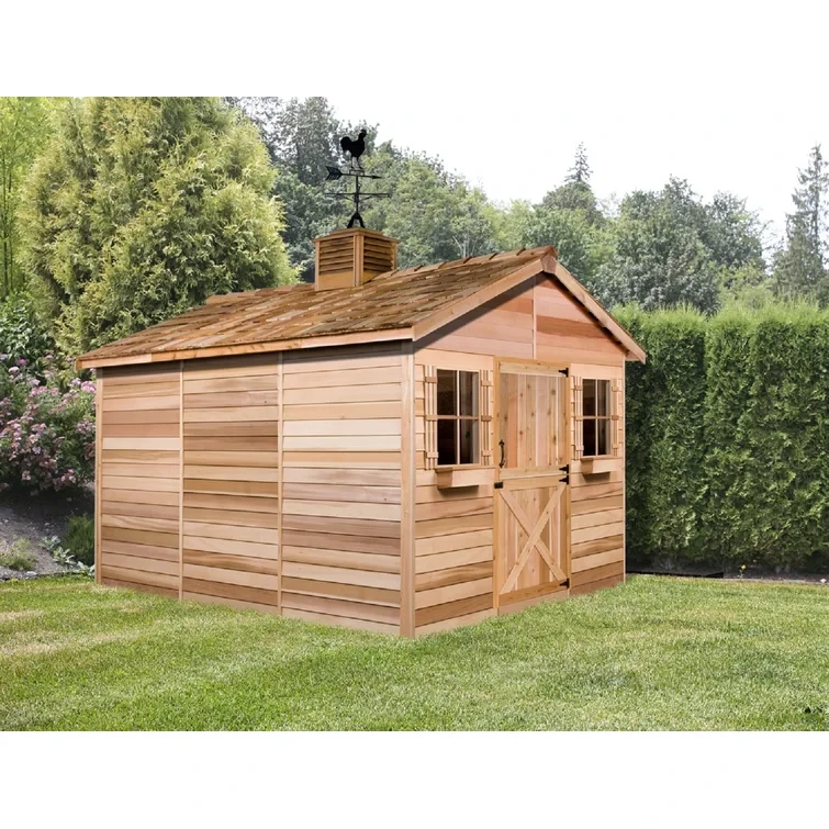 Cedarhouse 10 ft. W x 10 ft. D Western Red Cedar Wood Storage Shed