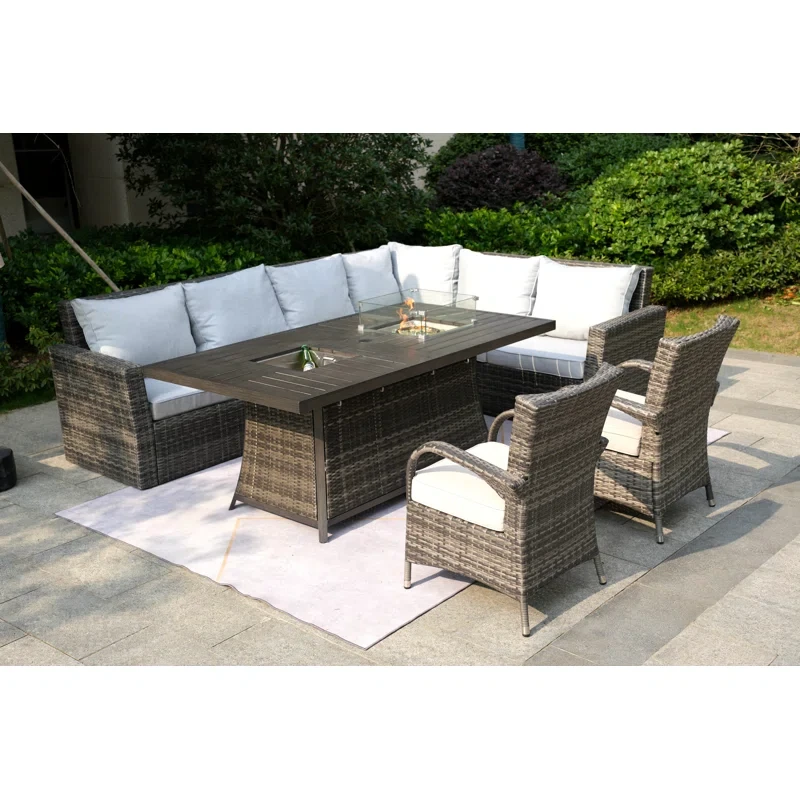 Aliaksey 8 - Person Outdoor Seating Group with Cushions