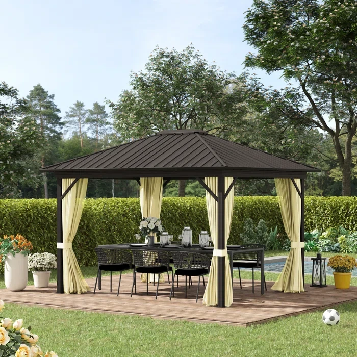 11.9 Ft. W x 9.8 Ft. D Metal Patio Gazebo